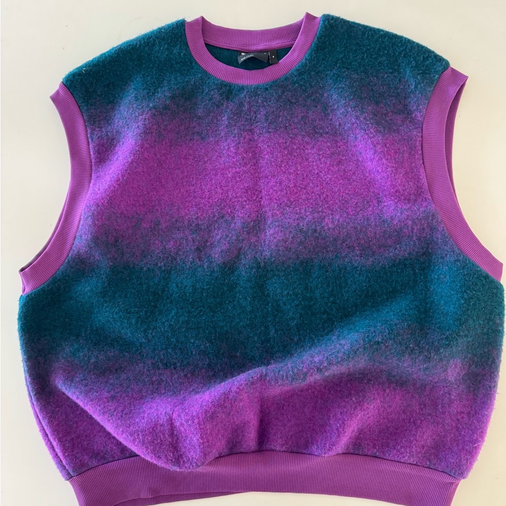 Nwot ASOS Purple and Blue Gradient Sweater Vest XL - Picture 5 of 7